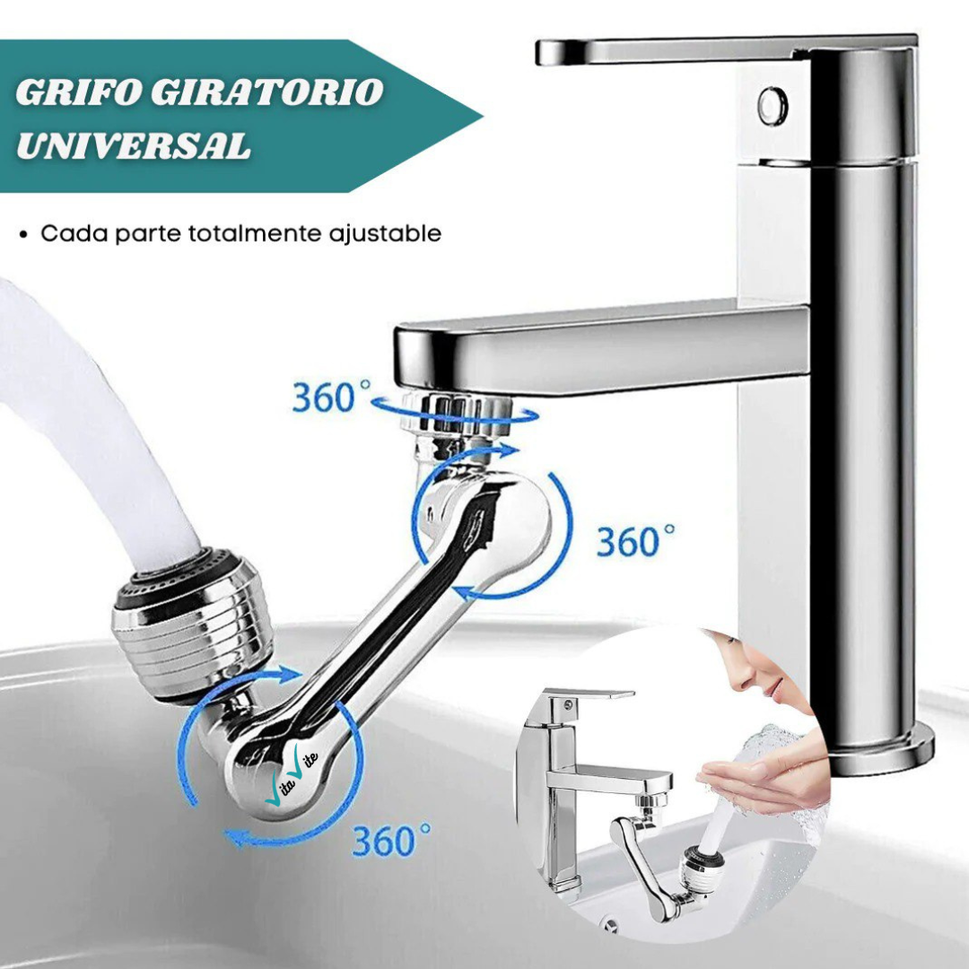 Grifo Universal Giratorio 1080º - El grifo que Cambiará tus Hábitos + Ebook GRATIS🎁